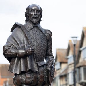 Statue of man who lost the battle of sugar in Elizabethan England because of his decayed teeth.