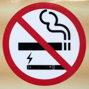 Smoking and vaping not allowed sign