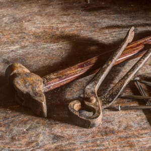 A picture of rusty nondental tools