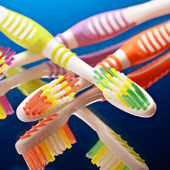 Several toothbrushes that you can chose from to have clean teeth
